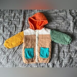 Christian Robinson x Target Colorblock Quilted Hooded Jacket 18M 100% COTTON